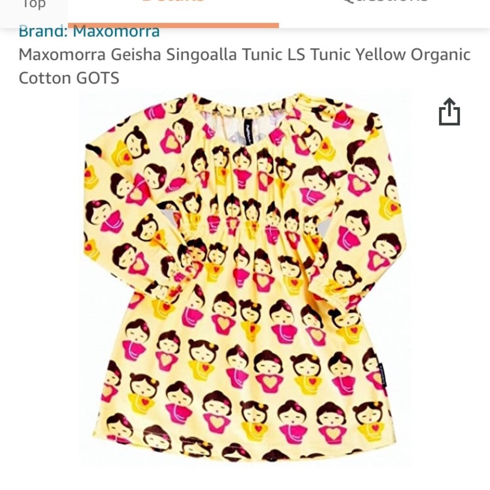 Maxomorra NEW in Bag long sleeve dress size…